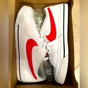 Nike Mens Court Legacy NN White / University Red Size 11.5